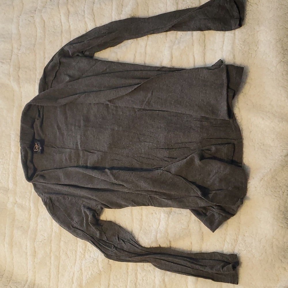 Crew Knitwear, medium women's gray/charcoal gray cardigan sweater